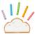 Nuage arc-en-ciel pop-up Blanc 2 - vertbaudet enfant 