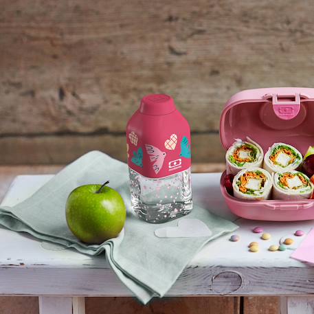 Bouteille enfant en tritan™ 330ml positive s Bleu+Bleu dino+Bleu wolf+Cannelle fox+Rose+Rose birds+Vert forest+Vert raccoon 19 - vertbaudet enfant 