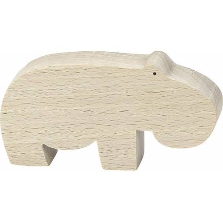 Hippopotame pompon Beige 1 - vertbaudet enfant 