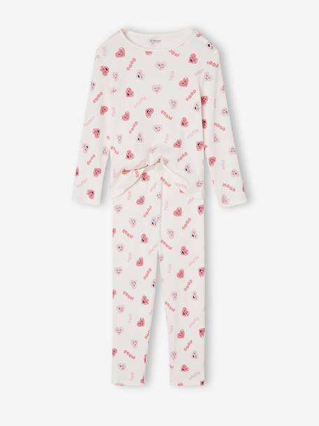 Lot de 2 pyjamas fille coeurs en côtes marine 2 - vertbaudet enfant 