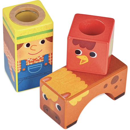Cubes sonores de la ferme Vert 2 - vertbaudet enfant 