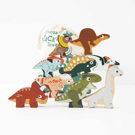 Dinosaures à empiler Beige 3 - vertbaudet enfant 