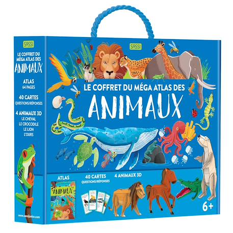 Méga atlas des animaux Bleu 1 - vertbaudet enfant 