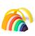 Arc-en-ciel en silicone multicolore Jaune 2 - vertbaudet enfant 
