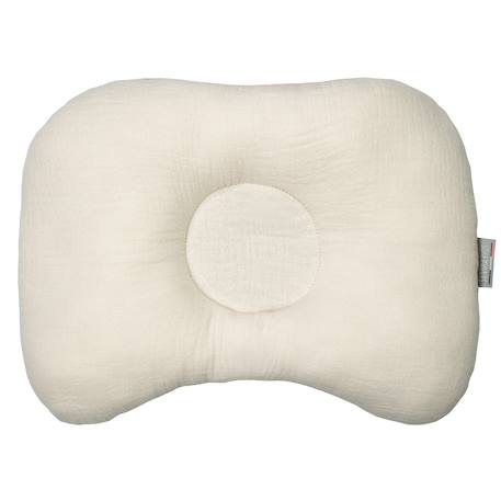 Coussin cale-tête ergonomique en gaze de coton jeanne Beige+Blanc+Bleu+Camel+Écru+Rose+Terracotta+Vert de gris 1 - vertbaudet enfant 