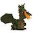 Figurine dragon ailé vert avec flamme Vert 1 - vertbaudet enfant 