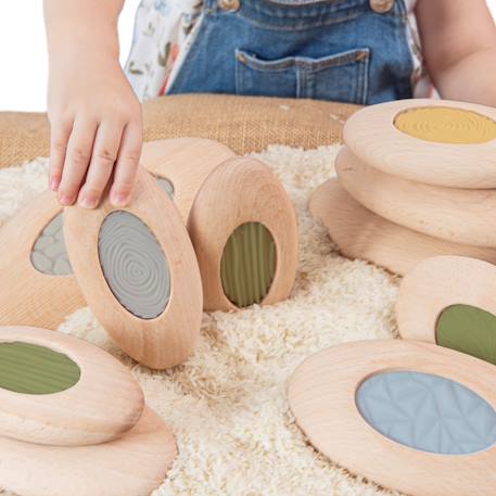 Galets sensoriels à empiler Beige 4 - vertbaudet enfant 
