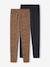 Lot de 2 leggings fille Basics indigo+kaki+marron imprimé+vert sauge 11 - vertbaudet enfant 