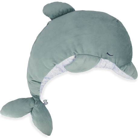 Peluche apaisante évolutive dauphin Vert d'eau, blanc, bleu 1 - vertbaudet enfant 