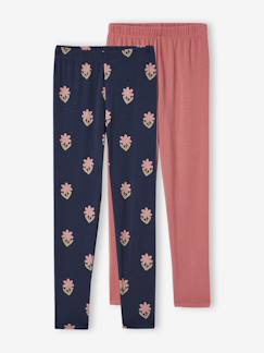 -Lot de 2 leggings fille Basics