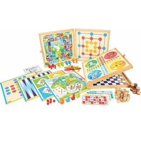 Coffret jeux de société 150 règles Beige 1 - vertbaudet enfant 