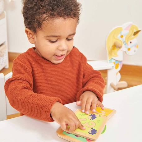 Livre en bois - je compte de 1 à 10 Beige 5 - vertbaudet enfant 