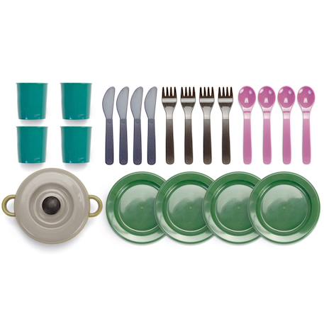 Set de repas en filet 22 pcs Vert 3 - vertbaudet enfant 