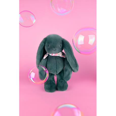 Peluche lapin fleurette 35 cm Blanc+Bleu+Orange+Rose+Vert 30 - vertbaudet enfant 