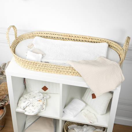Set panier à langer : panier + matelas + drap-housse + tapis de change jeanne Beige+Blanc+Bleu+Camel+Gris+Rose+Terracotta+Vert de gris 8 - vertbaudet enfant 