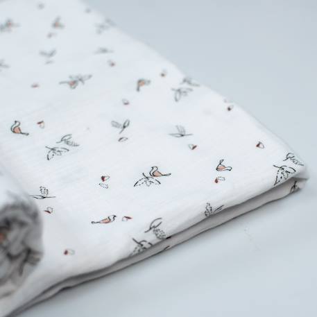Lingettes bébé lavables en  coton 8 pièces stella Blanc+Bleu+Bleuet imprimé floral+Dinosaures, écru, vert+Écru+Eucalyptus, vert, gris+Gris clair+Melody, blanc imprimé minimaliste+Néo vintage imprimé floral, beige, blanc+Rouge+Safari, vert, gris, blanc+Sidonia, beige, écru, blanc 27 - vertbaudet enfant 