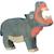 Figurine hippopotame Gris 2 - vertbaudet enfant 