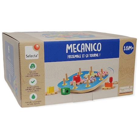 Jeu d'engrenages en bois mecanico Bleu 5 - vertbaudet enfant 
