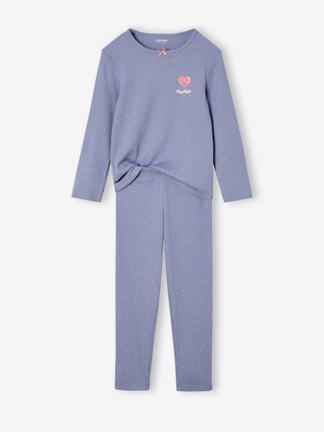 Lot de 2 pyjamas fille coeurs en côtes marine 3 - vertbaudet enfant 