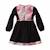 Robe fleurie   et velours   margot Marron rouge 4 - vertbaudet enfant 