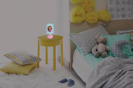 Mini lampe de chevet veilleuse sans fil gabby et la maison magique Rose 5 - vertbaudet enfant 