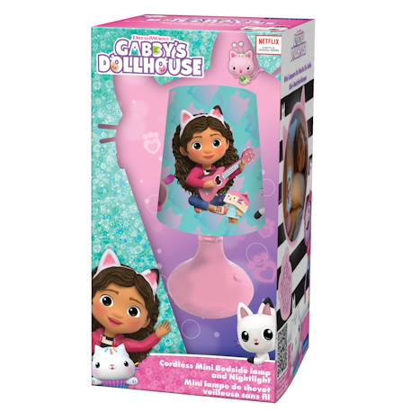 Mini lampe de chevet veilleuse sans fil gabby et la maison magique Rose 3 - vertbaudet enfant 