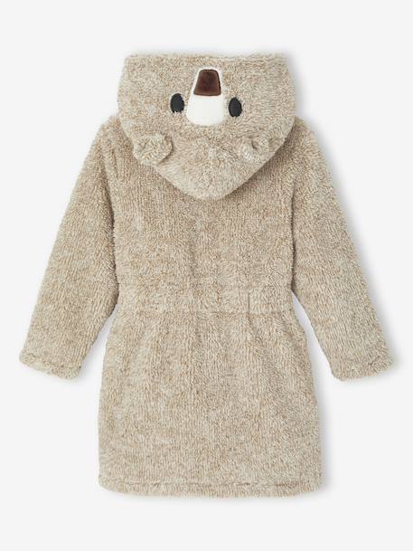 Robe de chambre capuche ours garçon écru 1 - vertbaudet enfant 