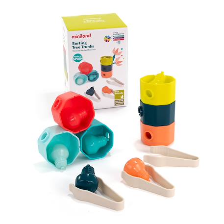 Jeu de tri avec pinces et troncs Vert 3 - vertbaudet enfant 