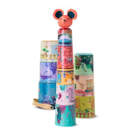 Cubes empilables mystery castle Orange 4 - vertbaudet enfant 