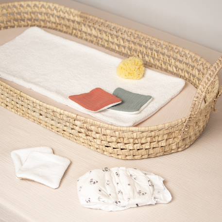 Set panier à langer : panier + matelas + drap-housse + tapis de change jeanne Beige+Blanc+Bleu+Camel+Gris+Rose+Terracotta+Vert de gris 4 - vertbaudet enfant 