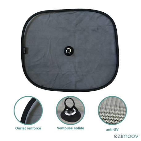 Lot de 2 pare-soleil à ventouse ezi sun stopper Noir 2 - vertbaudet enfant 