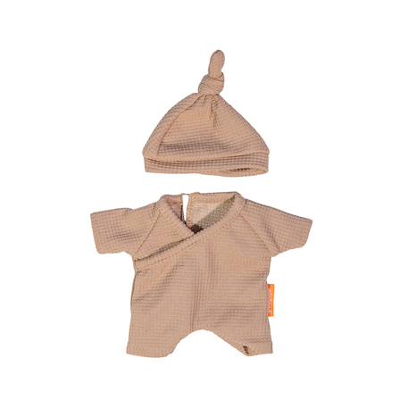 Pyjama marron avec chapeau pour poupée de 21 cm Marron 1 - vertbaudet enfant 