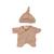 Pyjama marron avec chapeau pour poupée de 21 cm Marron 1 - vertbaudet enfant 