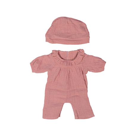 Pyjama rose avec chapeau pour poupée de 38cm Rose 1 - vertbaudet enfant 