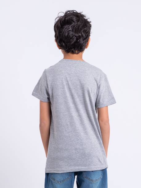 T-shirt manches courtes col rond pur coton noumick garçon Bleu marine+Gris+Kaki 6 - vertbaudet enfant 