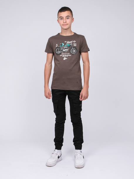 T-shirt col rond pur coton joumea garçon Bordeaux+Gris foncé+Kaki 12 - vertbaudet enfant 