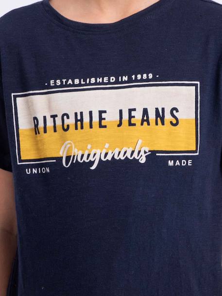 T-shirt manches courtes col rond pur coton nomary garçon Blanc+Jaune+Rouge 7 - vertbaudet enfant 