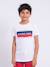 T-shirt manches courtes col rond pur coton nomary garçon Blanc+Jaune+Rouge 1 - vertbaudet enfant 