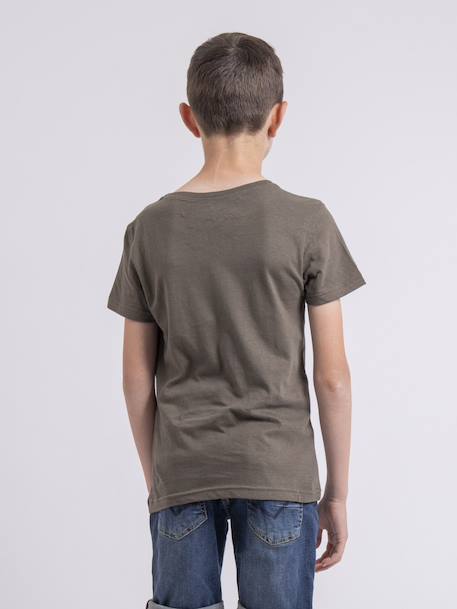 T-shirt col rond nipagolo garçon Blanc+Bleu marine+Kaki 10 - vertbaudet enfant 