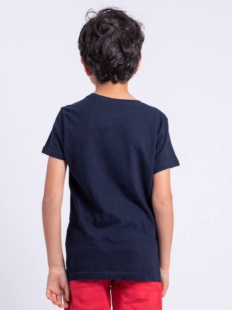 T-shirt manches courtes col rond pur coton nomary garçon Blanc+Jaune+Rouge 6 - vertbaudet enfant 