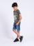 T-shirt manches courtes col rond pur coton nuplaton garçon Bleu marine+Gris clair+Kaki 12 - vertbaudet enfant 