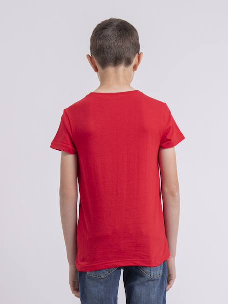 T-shirt col rond pur coton neverso garçon Bleu marine+Kaki+Rouge 10 - vertbaudet enfant 