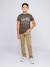 T-shirt col rond pur coton niloman garçon Blanc+Kaki 8 - vertbaudet enfant 