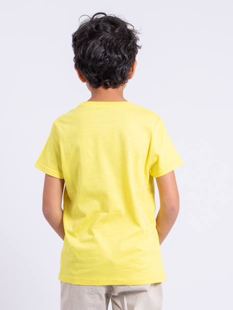 T-shirt manches courtes col rond pur coton nipeter garçon Blanc+Bleu marine+Jaune 10 - vertbaudet enfant 