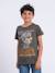 T-shirt manches courtes col rond pur coton noumick garçon Bleu marine+Gris+Kaki 9 - vertbaudet enfant 