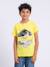 T-shirt manches courtes col rond pur coton numadoc garçon Jaune+Vert 1 - vertbaudet enfant 