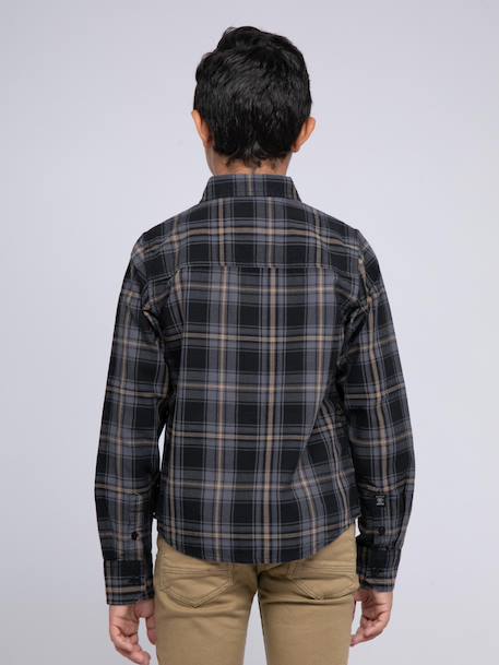 Chemise manches longues carreaux tonka garçon Noir 2 - vertbaudet enfant 