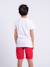 T-shirt manches courtes col rond pur coton nomary garçon Blanc+Jaune+Rouge 2 - vertbaudet enfant 