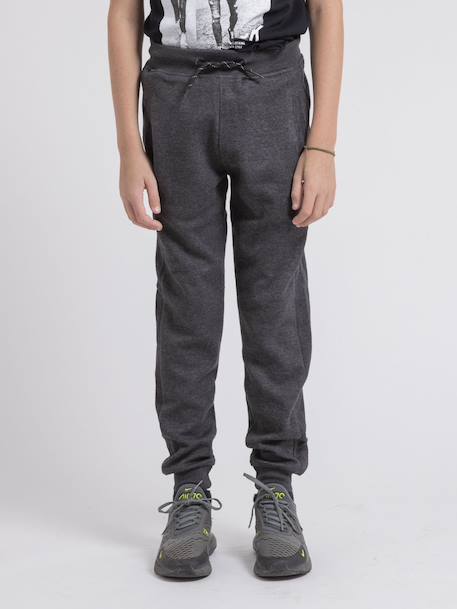 Pantalon molleton vercout garçon Gris foncé+Noir 1 - vertbaudet enfant 