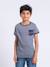 T-shirt manches courtes col rond pur coton nabastil garçon Bleu marine 1 - vertbaudet enfant 